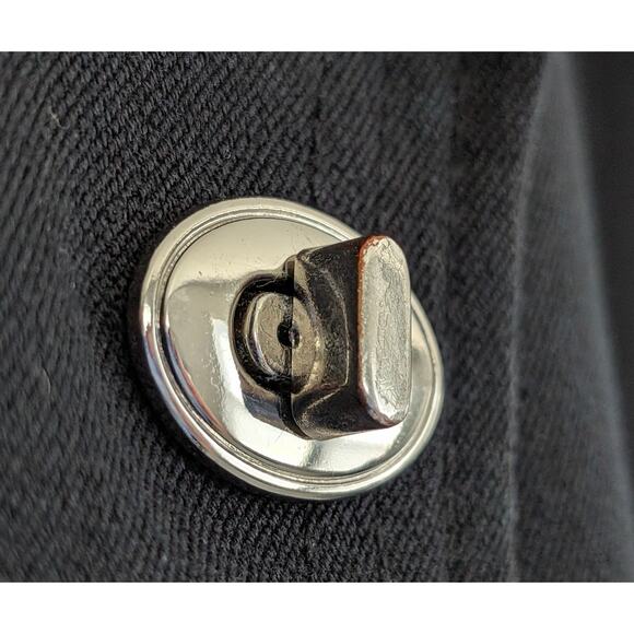 St. John Sport Women’s Black Jacket Size M Medium Twist Lock Closure Classic - Picture 7 of 8